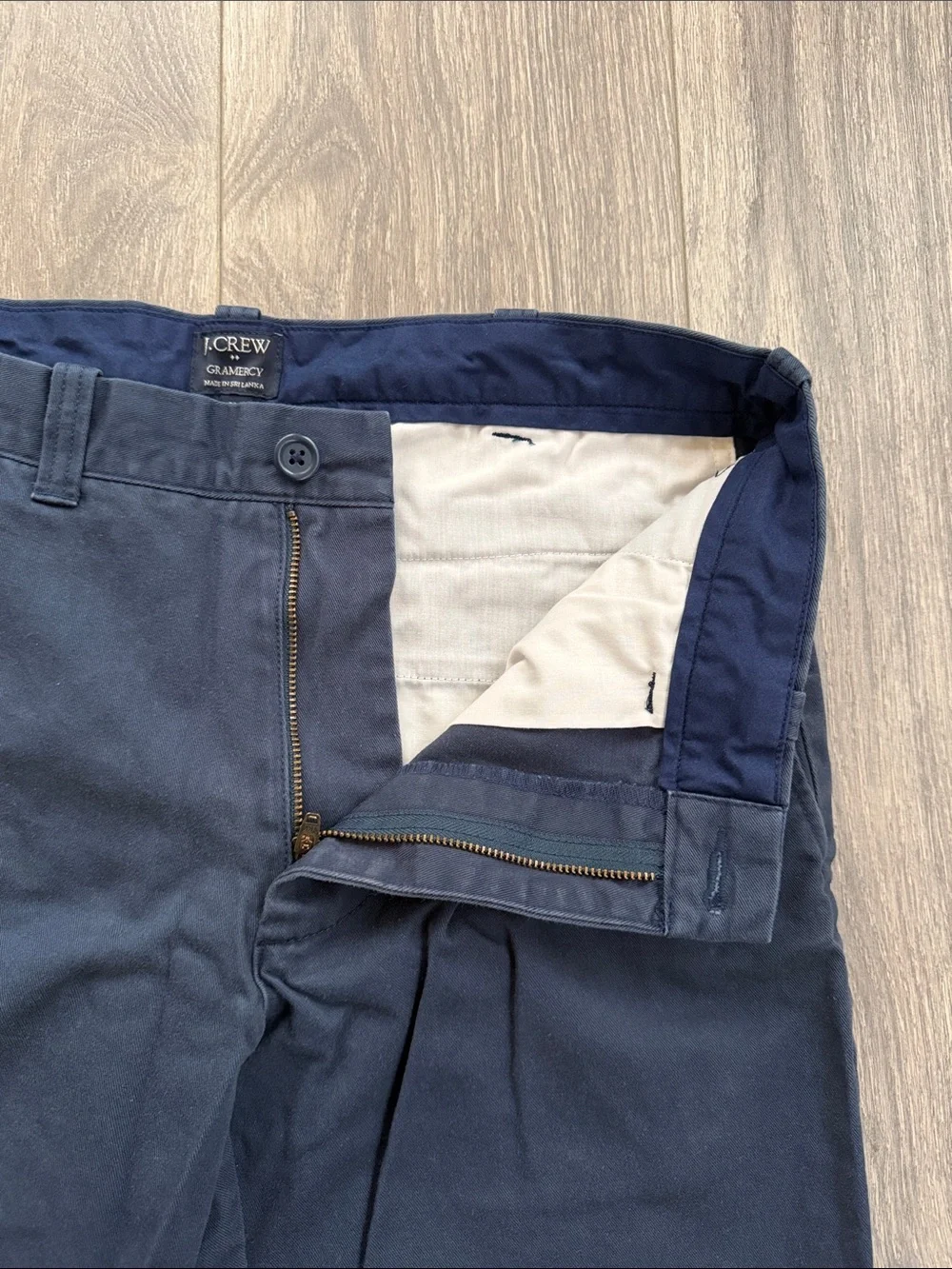 J. Crew Navy Flat-Front 100% Cotton Chino Shorts - Size 31